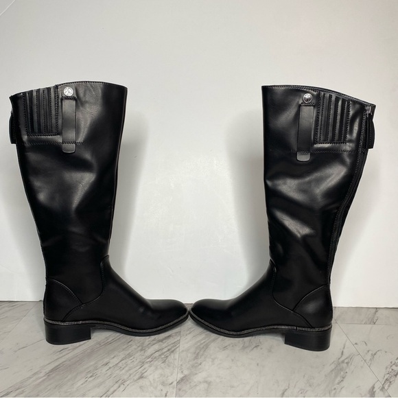 New! Franco Sarto Becks Faux Leather Black Riding Boot 7 1/2 - Picture 5 of 12